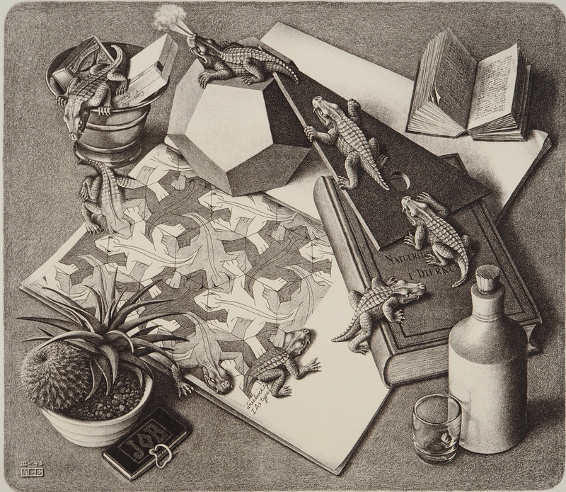 ESCHER M.C. : Nature morte aux reptiles, oeuvre originale (photo de détail 2) - Crédit photo : Galerie Art.Paris