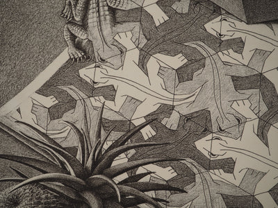 ESCHER M.C. : Nature morte aux reptiles, oeuvre originale (photo de détail 8) - Crédit photo : Galerie Art.Paris