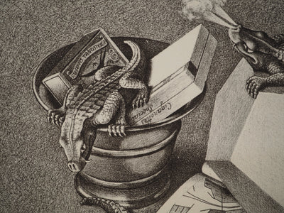 ESCHER M.C. : Nature morte aux reptiles, oeuvre originale (photo de détail 10) - Crédit photo : Galerie Art.Paris