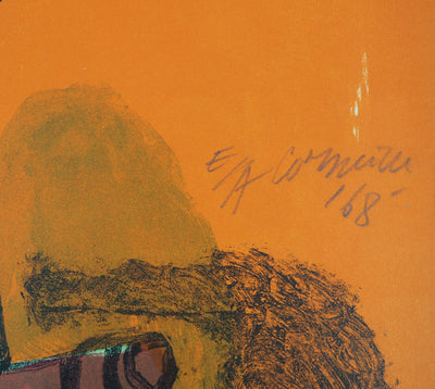 Guillaume CORNEILLE : L'enfant et l'oiseau, Lithographie originale (photo de détail 2) - Crédit photo : Galerie Art.Paris