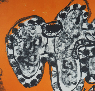 Guillaume CORNEILLE : L'enfant et l'oiseau, Lithographie originale (photo de détail 6) - Crédit photo : Galerie Art.Paris