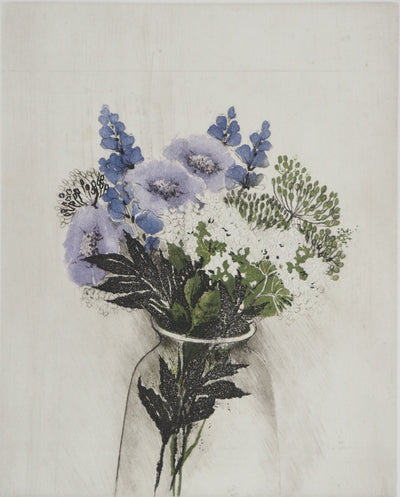 Annapia ANTONINI : Bouquet de fleurs, Gravure originale (photo de détail 3) - Crédit photo : Galerie Art.Paris