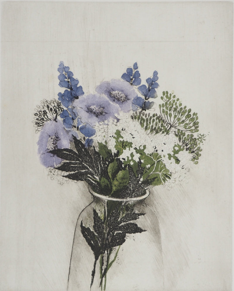 Annapia ANTONINI : Bouquet de fleurs, Gravure originale (photo de détail 3) - Crédit photo : Galerie Art.Paris