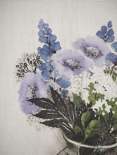 Annapia ANTONINI : Bouquet de fleurs, Gravure originale (photo de détail 4) - Crédit photo : Galerie Art.Paris