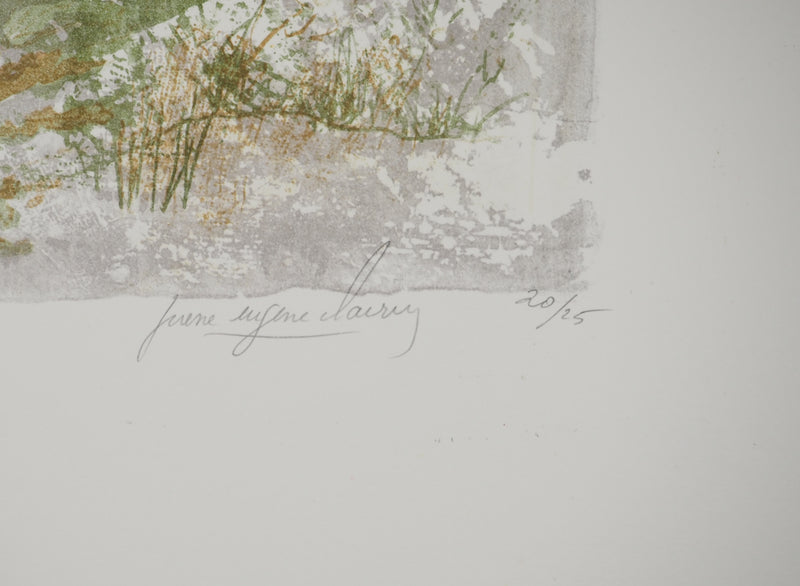 Pierre-Eugène CLAIRIN : Il neige, Lithographie originale (photo de détail 2) - Crédit photo : Galerie Art.Paris