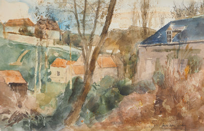 Pierre-Eugène CLAIRIN : Automne suspendu, Aquarelle originale (photo de détail 3) - Crédit photo : Galerie Art.Paris