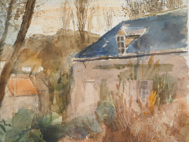 Pierre-Eugène CLAIRIN : Automne suspendu, Aquarelle originale (photo de détail 4) - Crédit photo : Galerie Art.Paris