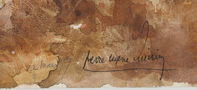 Pierre-Eugène CLAIRIN : Automne suspendu, Aquarelle originale (photo de détail 2) - Crédit photo : Galerie Art.Paris