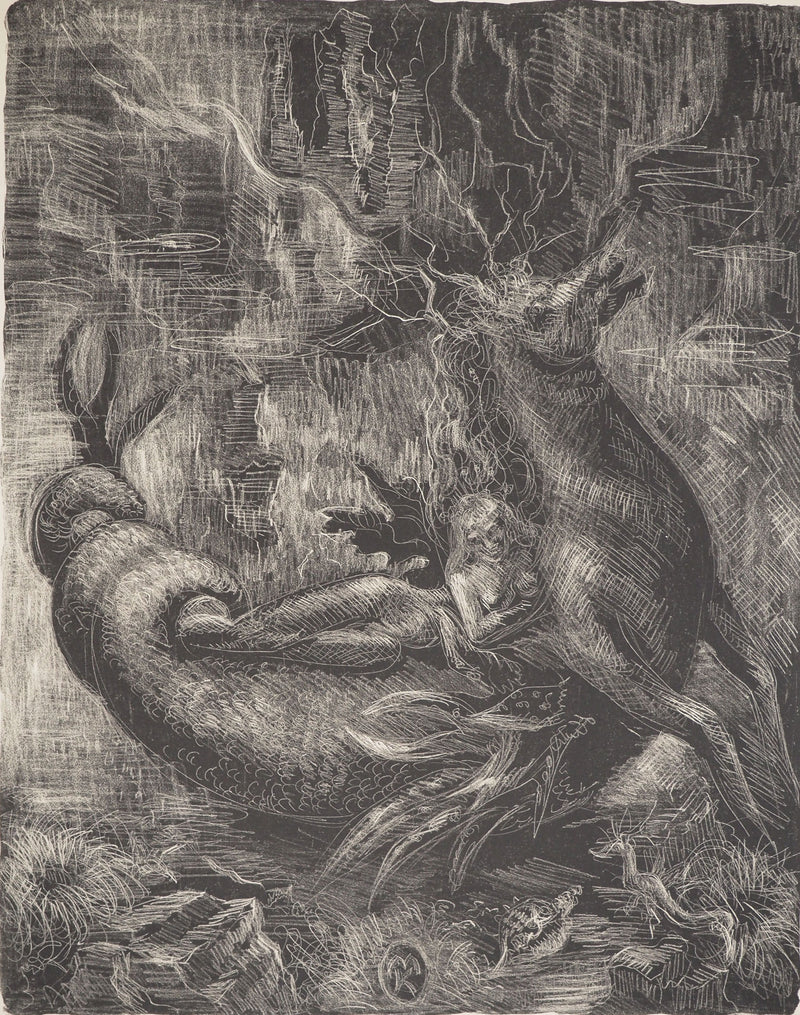Marcelle KUNTZ : Vision sous-marine, Lithographie originale (photo de détail 3) - Crédit photo : Galerie Art.Paris