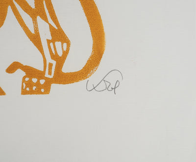 Abraham KROL : Le lion, Gravure originale (photo de détail 2) - Crédit photo : Galerie Art.Paris