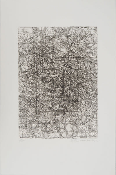 Krystyna SMIECHOWSKA : Composition abstraite, Gravure originale (vue générale) - Crédit photo : Galerie Art.Paris