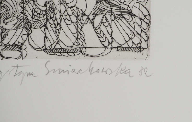 Krystyna SMIECHOWSKA : Composition abstraite, Gravure originale (photo de détail 2) - Crédit photo : Galerie Art.Paris