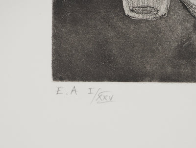 Vera FABRE : Nature morte, Gravure originale (photo de détail 6) - Crédit photo : Galerie Art.Paris