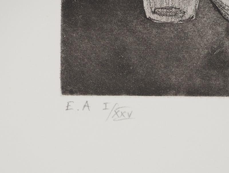 Vera FABRE : Nature morte, Gravure originale (photo de détail 6) - Crédit photo : Galerie Art.Paris