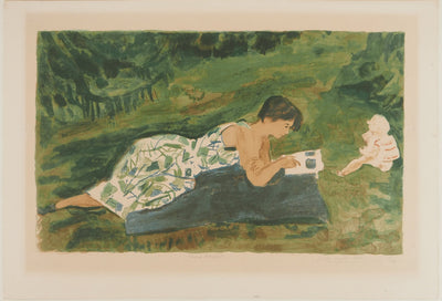 Pierre-Eugène CLAIRIN : Femme et enfant, Lithographie originale (vue générale) - Crédit photo : Galerie Art.Paris