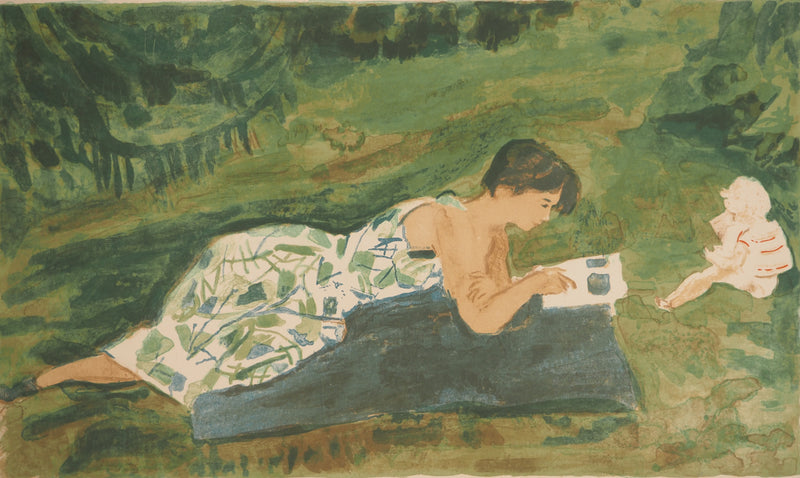 Pierre-Eugène CLAIRIN : Femme et enfant, Lithographie originale (photo de détail 3) - Crédit photo : Galerie Art.Paris
