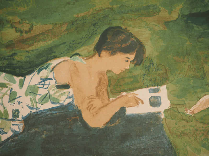 Pierre-Eugène CLAIRIN : Femme et enfant, Lithographie originale (photo de détail 4) - Crédit photo : Galerie Art.Paris