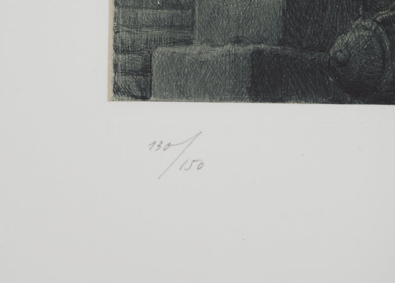 Jean-Michel MATHIEUX-MARIE : Le Petit Pont, Notre-Dame de Paris, Gravure originale (photo de détail 6) - Crédit photo : Galerie Art.Paris