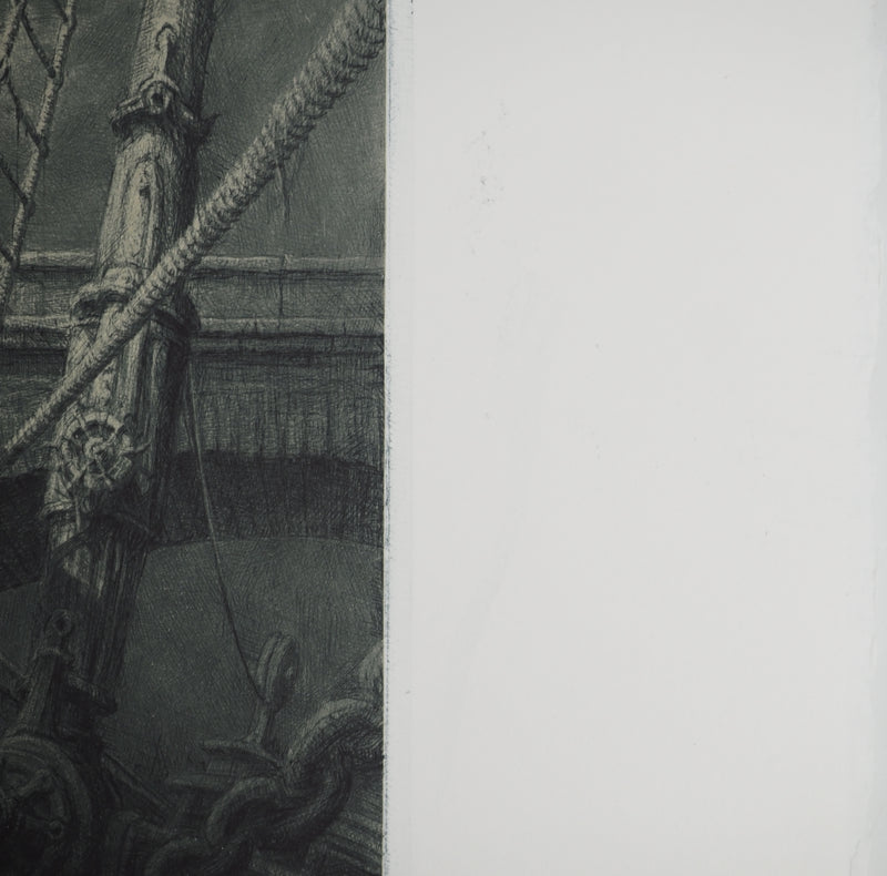 Jean-Michel MATHIEUX-MARIE : Le Petit Pont, Notre-Dame de Paris, Gravure originale (photo de détail 8) - Crédit photo : Galerie Art.Paris