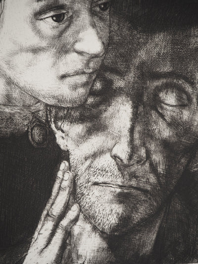 Michel CIRY : Moment de tendresse, Gravure originale (photo de détail 4) - Crédit photo : Galerie Art.Paris