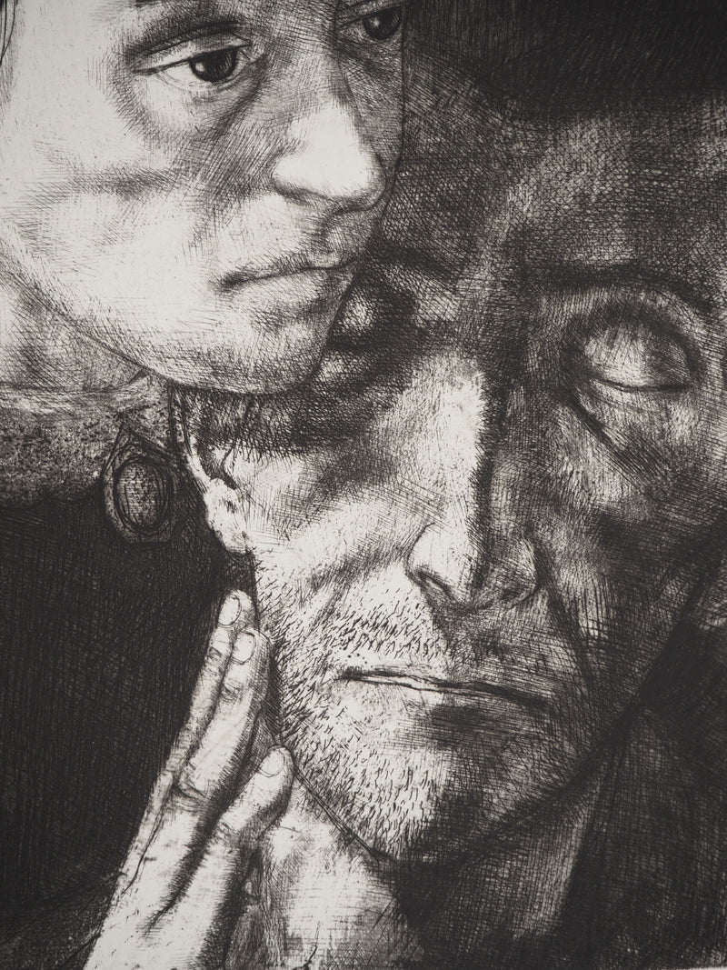 Michel CIRY : Moment de tendresse, Gravure originale (photo de détail 4) - Crédit photo : Galerie Art.Paris