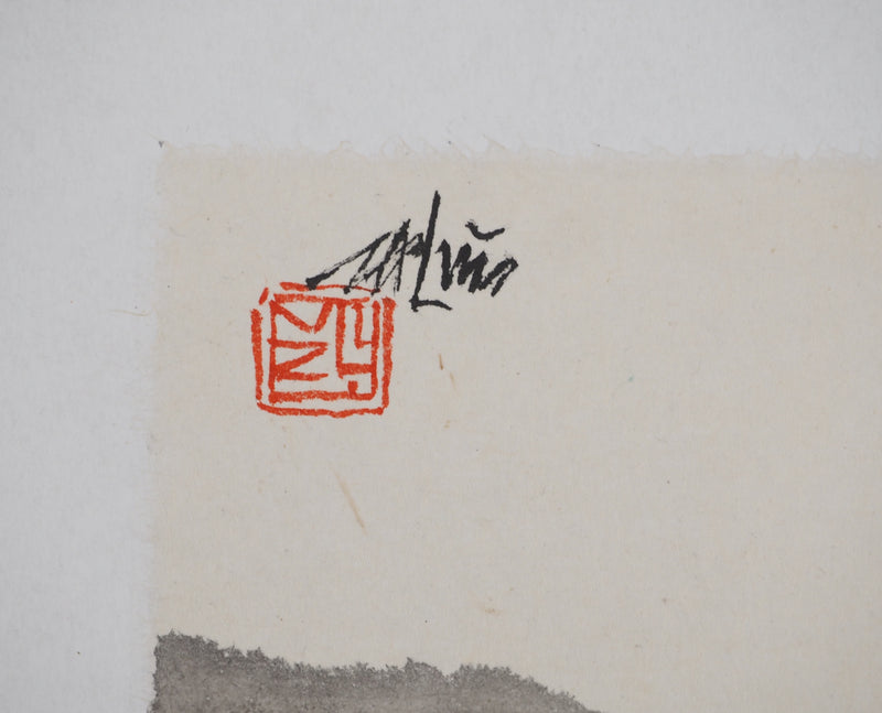 André JACQUEMIN : Village de pêcheurs, Dessin original (photo de détail 2) - Crédit photo : Galerie Art.Paris