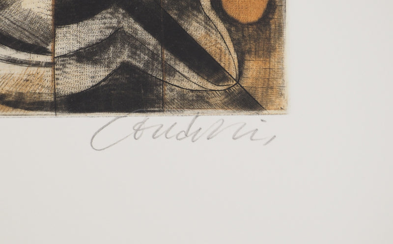 Brigitte COUDRAIN : Nature morte aux fruits, Gravure originale (photo de détail 2) - Crédit photo : Galerie Art.Paris