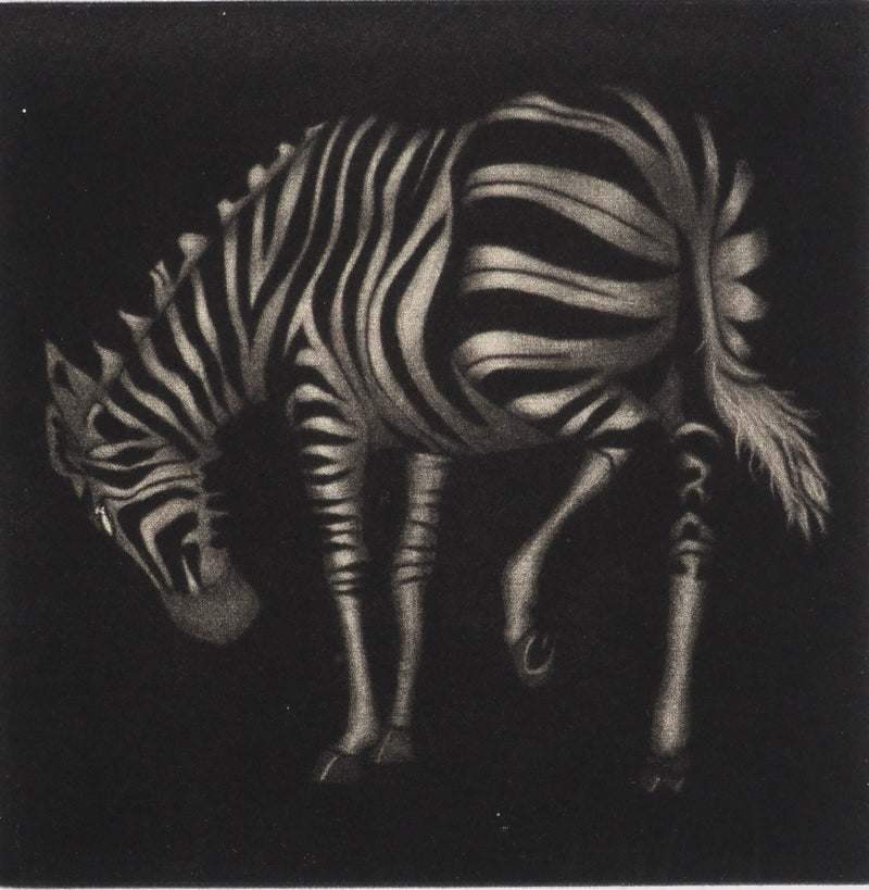 Mario AVATI : Zèbre, Gravure originale (photo de détail 2) - Crédit photo : Galerie Art.Paris