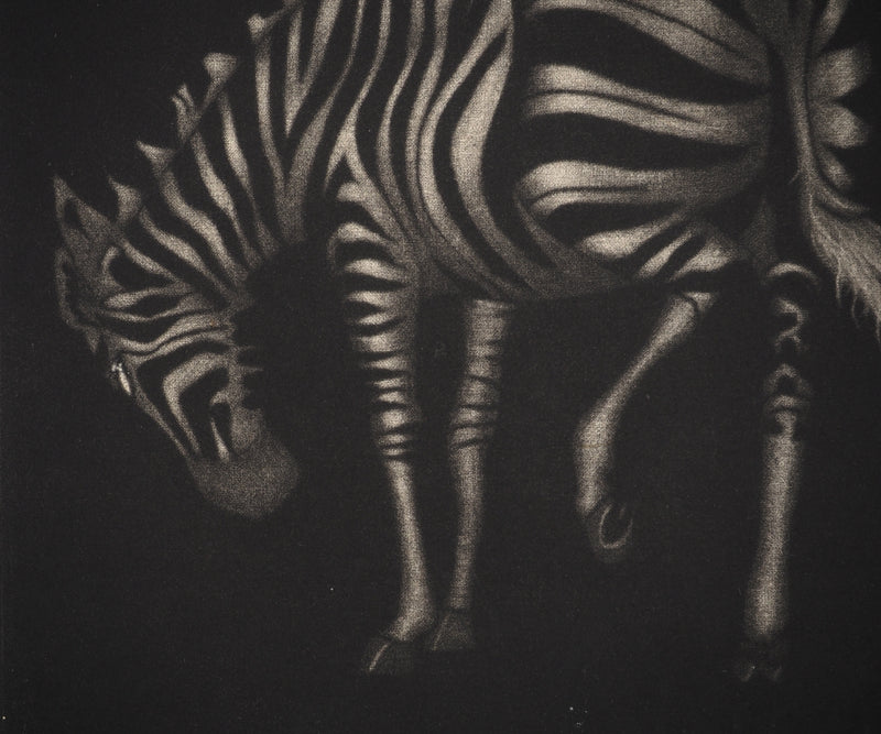 Mario AVATI : Zèbre, Gravure originale (photo de détail 4) - Crédit photo : Galerie Art.Paris