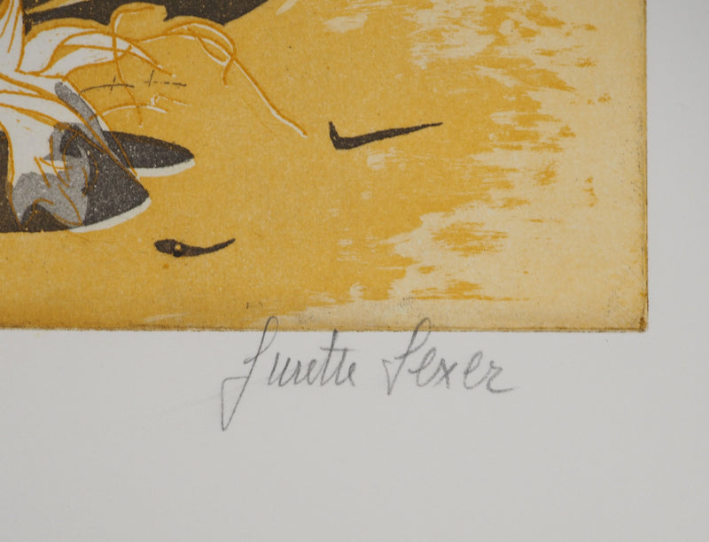 Ginette SEXER : Fleurs des sables, Gravure originale (photo de détail 2) - Crédit photo : Galerie Art.Paris