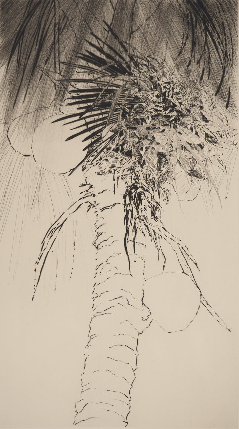 Yannick BALLIF : Le cocotier, Gravure originale (photo de détail 3) - Crédit photo : Galerie Art.Paris