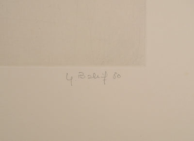 Yannick BALLIF : Le cocotier, Gravure originale (photo de détail 2) - Crédit photo : Galerie Art.Paris