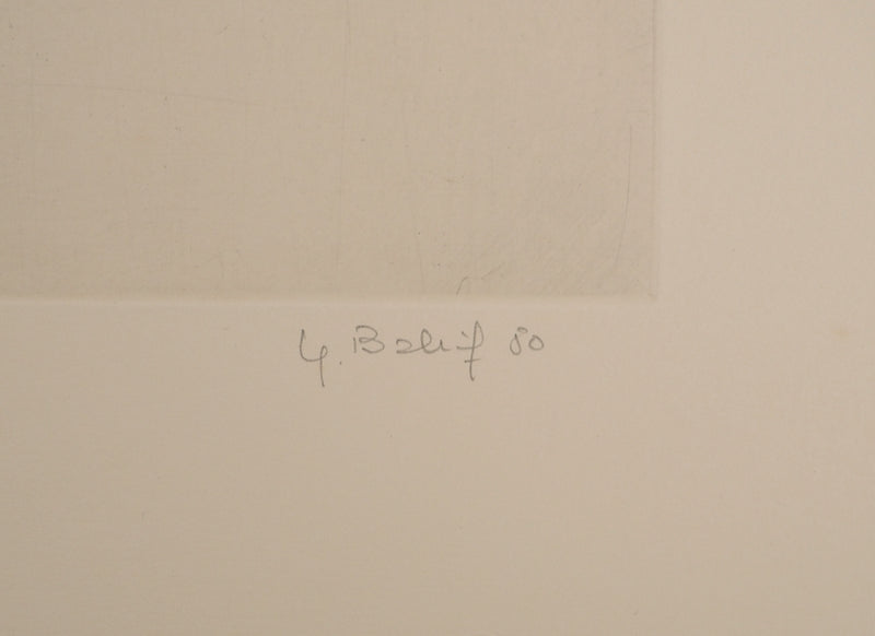 Yannick BALLIF : Le cocotier, Gravure originale (photo de détail 2) - Crédit photo : Galerie Art.Paris