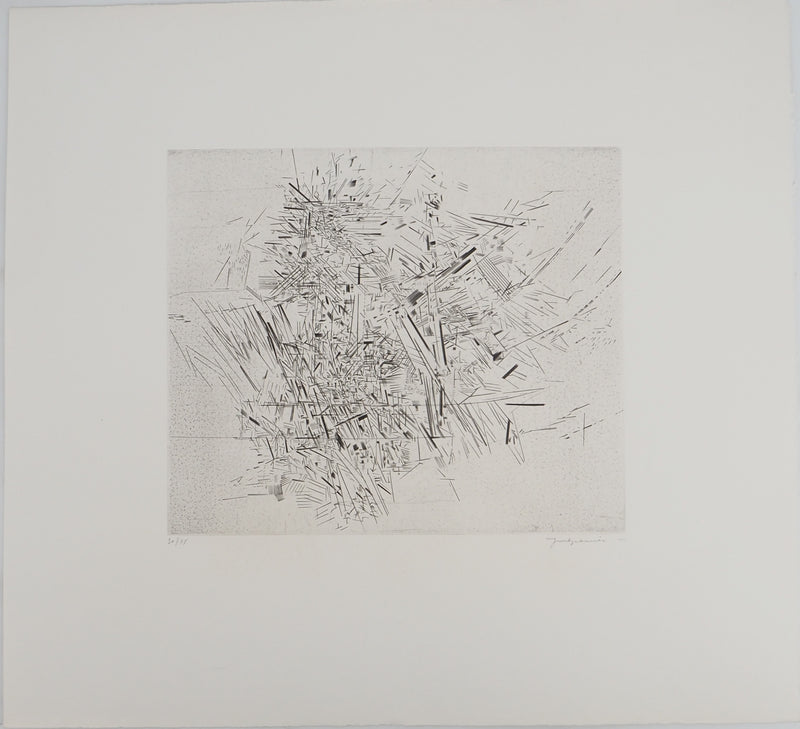 Jean-Marie GARNIER : Jean-Marie GRANIER (1922-2007), Gravure originale (vue générale) - Crédit photo : Galerie Art.Paris