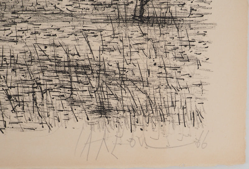 Jean CARZOU : Oliviers en Provence, Lithographie originale (photo de détail 2) - Crédit photo : Galerie Art.Paris
