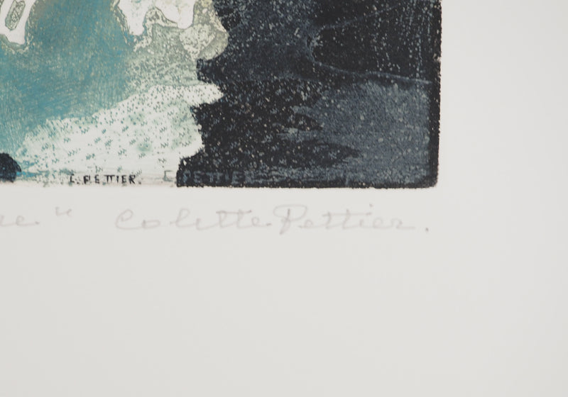 Colette PETTIER : Végétation solaire, Gravure originale (photo de détail 2) - Crédit photo : Galerie Art.Paris