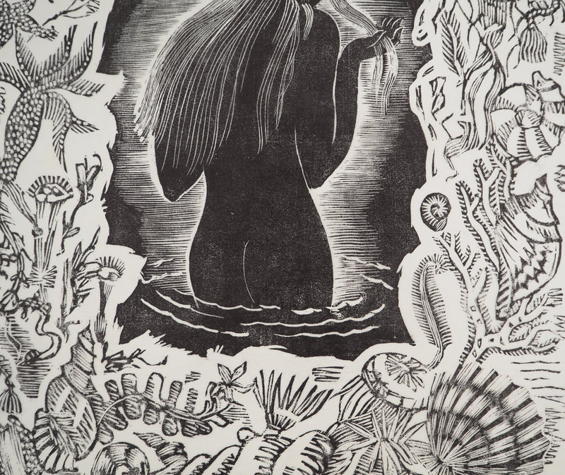 Colette PETTIER : La baigneuse aux algues, Lithographie originale (photo de détail 5) - Crédit photo : Galerie Art.Paris