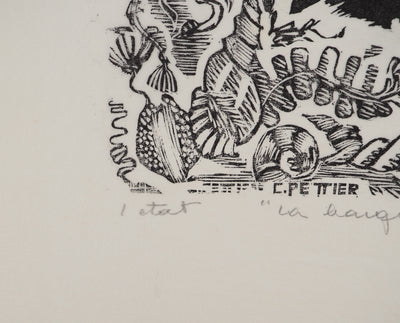 Colette PETTIER : La baigneuse aux algues, Lithographie originale (photo de détail 6) - Crédit photo : Galerie Art.Paris