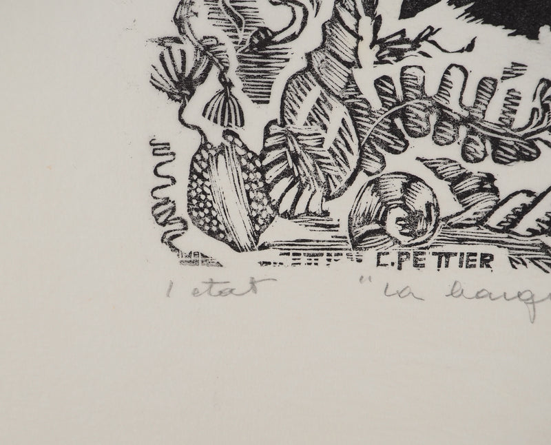 Colette PETTIER : La baigneuse aux algues, Lithographie originale (photo de détail 6) - Crédit photo : Galerie Art.Paris
