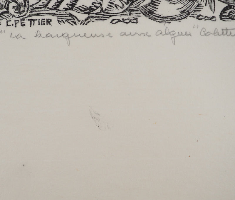 Colette PETTIER : La baigneuse aux algues, Lithographie originale (photo de détail 7) - Crédit photo : Galerie Art.Paris