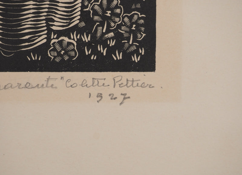 Colette PETTIER : La robe transparente, Lithographie originale (photo de détail 2) - Crédit photo : Galerie Art.Paris