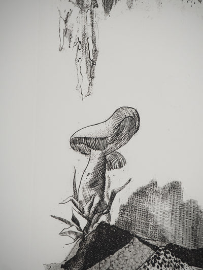 Madeleine MELSONN : Les champignons, Gravure originale (photo de détail 5) - Crédit photo : Galerie Art.Paris