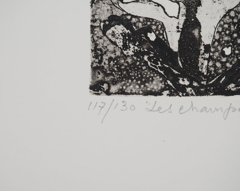 Madeleine MELSONN : Les champignons, Gravure originale (photo de détail 6) - Crédit photo : Galerie Art.Paris