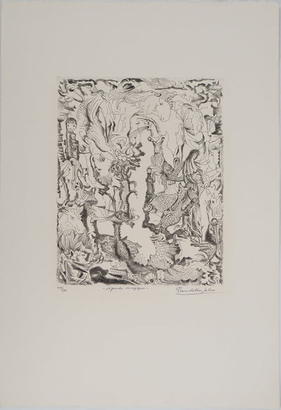 Pino DELLA SELVA : Légende magique, Gravure originale (vue générale) - Crédit photo : Galerie Art.Paris