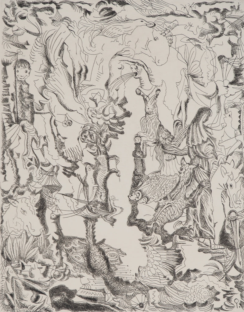 Pino DELLA SELVA : Légende magique, Gravure originale (photo de détail 3) - Crédit photo : Galerie Art.Paris