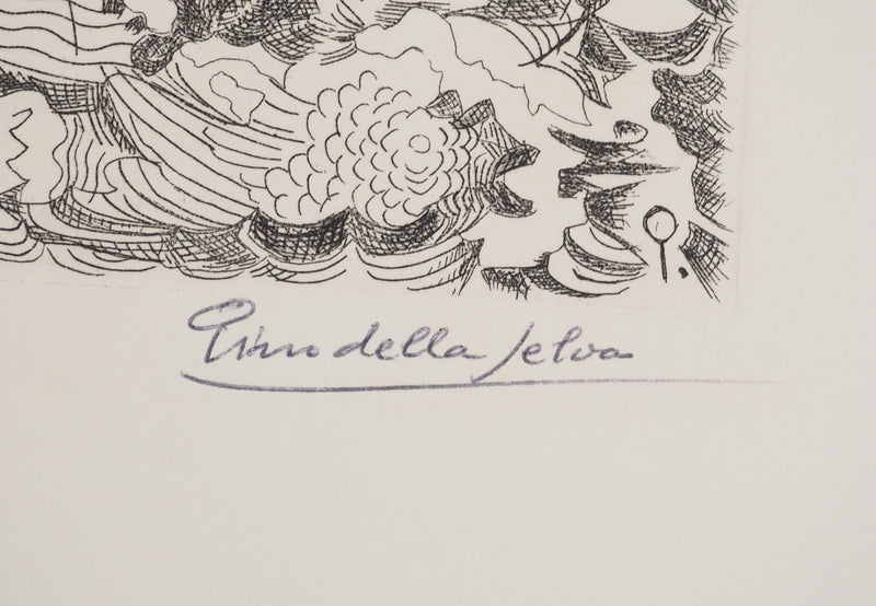 Pino DELLA SELVA : Légende magique, Gravure originale (photo de détail 2) - Crédit photo : Galerie Art.Paris