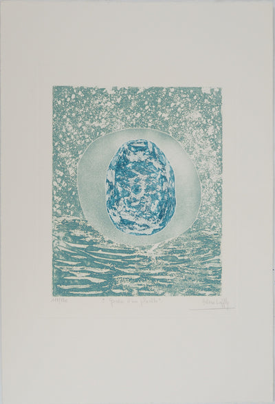 Helene LAFFLY : Genèse d'une planète, Gravure originale (vue générale) - Crédit photo : Galerie Art.Paris