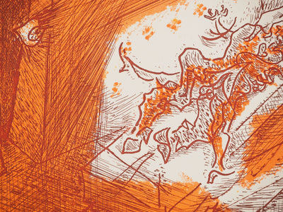 André MASSON : Sommeil incandescent, Gravure originale (photo de détail 4) - Crédit photo : Galerie Art.Paris