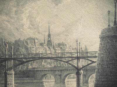 Jean-Michel MATHIEUX-MARIE : La Cité, Gravure originale (photo de détail 4) - Crédit photo : Galerie Art.Paris