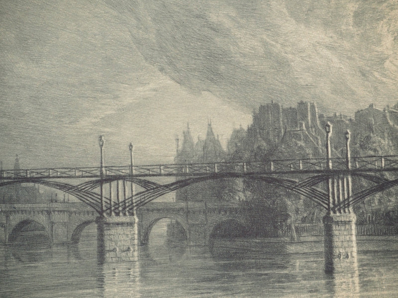 Jean-Michel MATHIEUX-MARIE : La Cité, Gravure originale (photo de détail 5) - Crédit photo : Galerie Art.Paris